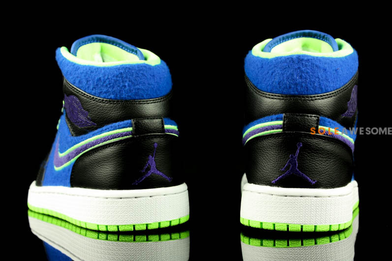 Air Jordan 1 Mid Black Purple Neon 01