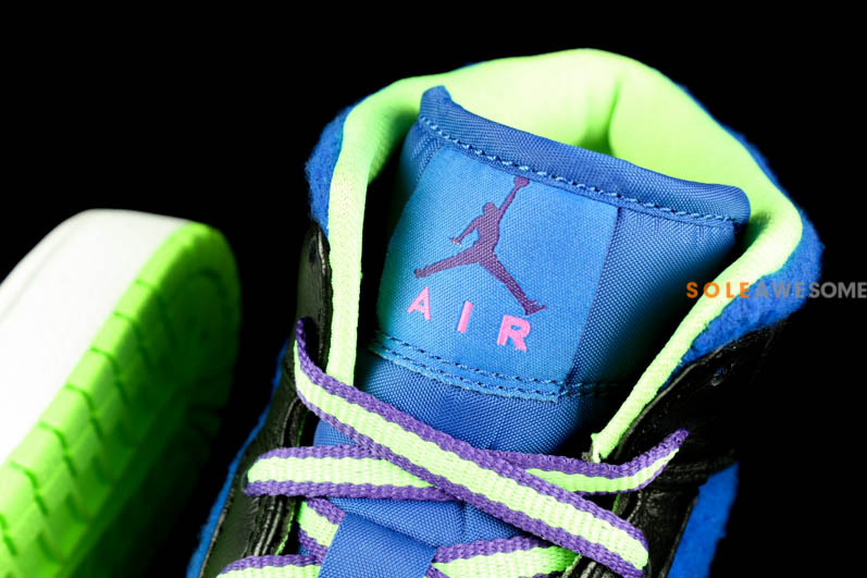 Air Jordan 1 Mid Black Purple Neon 03