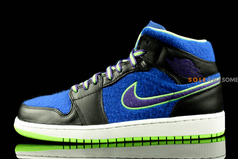 Air Jordan 1 Mid Black Purple Neon 07