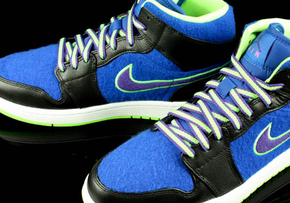 blue and lime green jordan 1