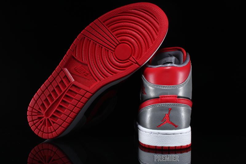 Air Jordan 1 Mid Fire Red Black Cement Grey Reflective Silver 04