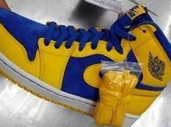 new jordans blue and yellow