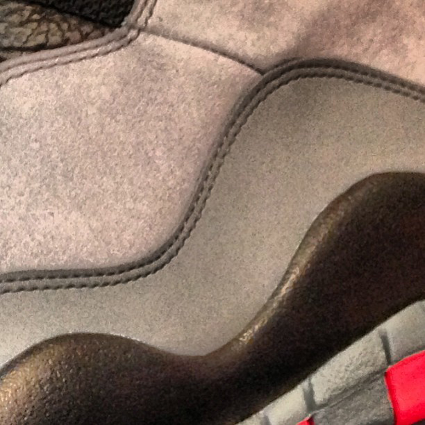 Air Jordan 10 Grey Black Red Teaser