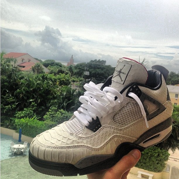 Air Jordan Iv White Snake Customs 01