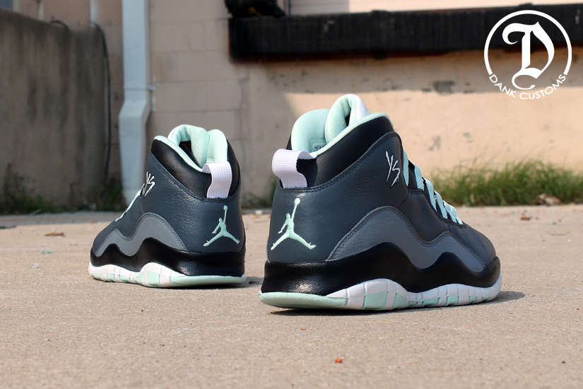Air Jordan X Green Glow Dank Customs 3
