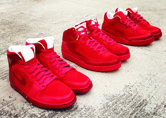 air jordan full red