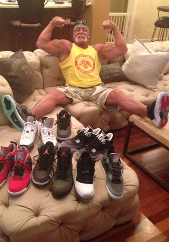 Hulk Hogan Flexes His Air Jordans 