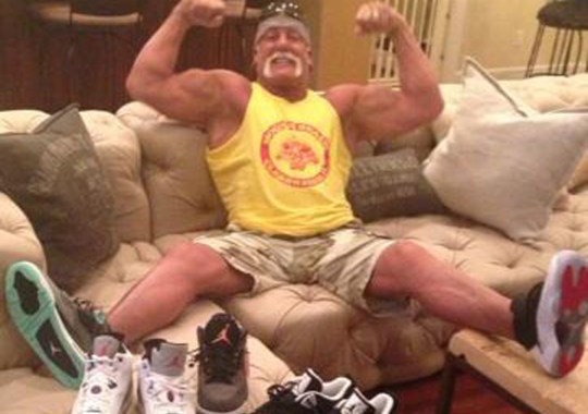 Hulk Hogan Flexes His Air Jordans