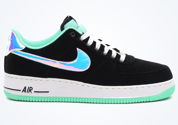 Nike Air Force 1 Black Green Glow 1