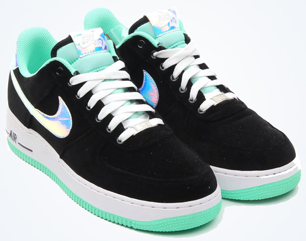 Nike Air Force 1 Black Green Glow 2