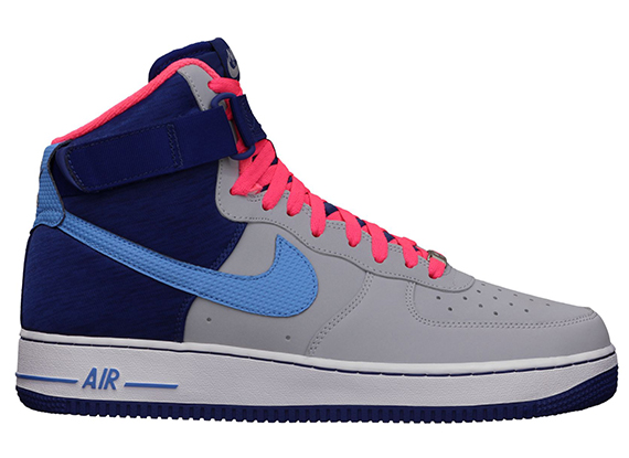blue high top forces