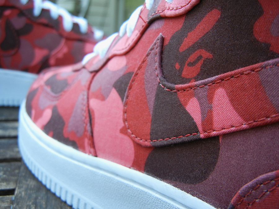 Custom black/red bape Air Force 1