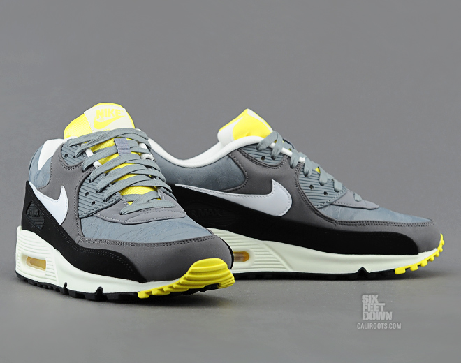 Nike Air Max 90 Jacquard Grey Yellow 9