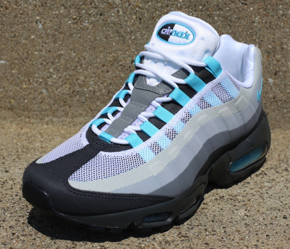 Nike Air Max 95 No Sew Anthracite Tide Pool Blue Cool Grey 3
