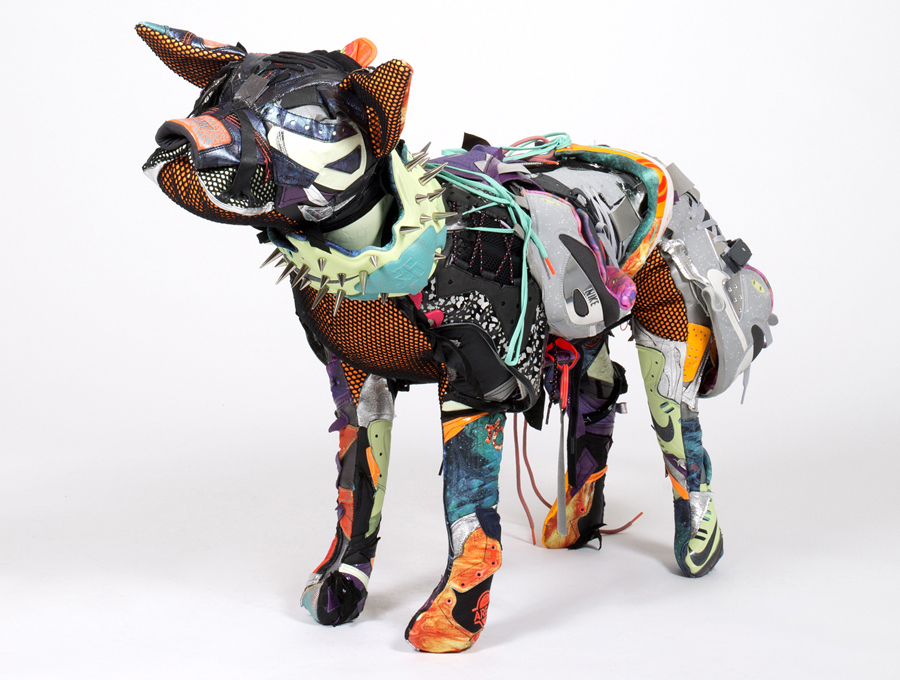 Nike Area 72 Pitbull Dog Sculpture by Vinti Andrews
