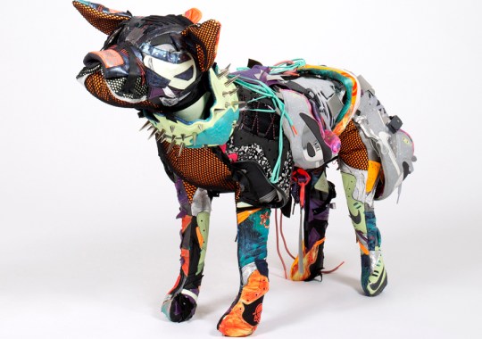 Nike Area 72 Pitbull Dog Sculpture by Vinti Andrews