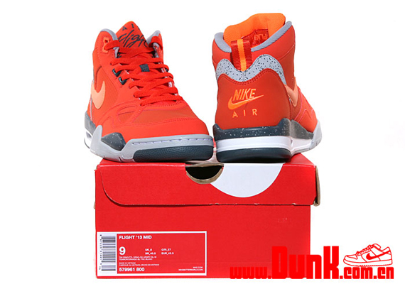 Nike Flight 13 Mid Orange Grey 1