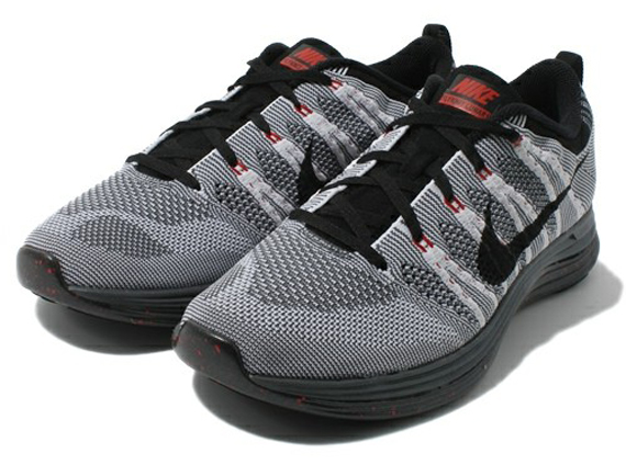 Nike Flyknit Lunar 1 Black Grey Red 2