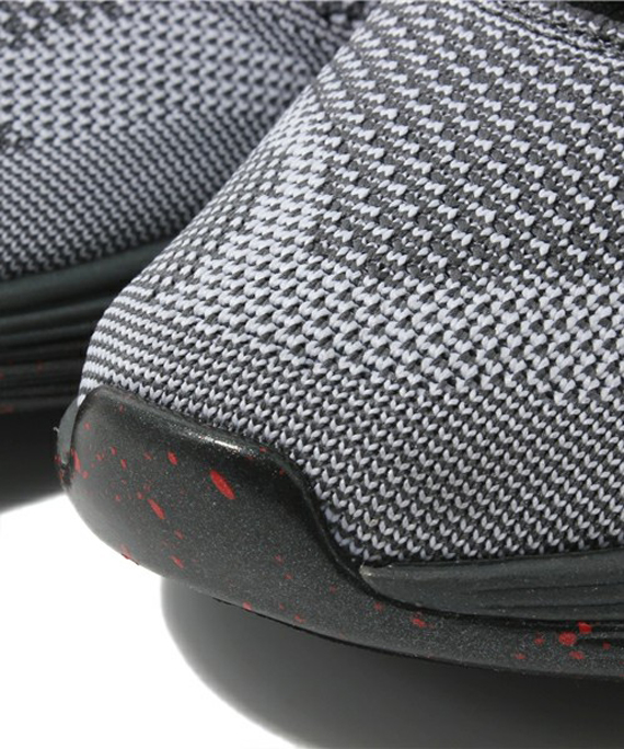 Nike Flyknit Lunar 1 Black Grey Red 7
