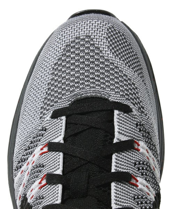 Nike Flyknit Lunar 1 Black Grey Red 8