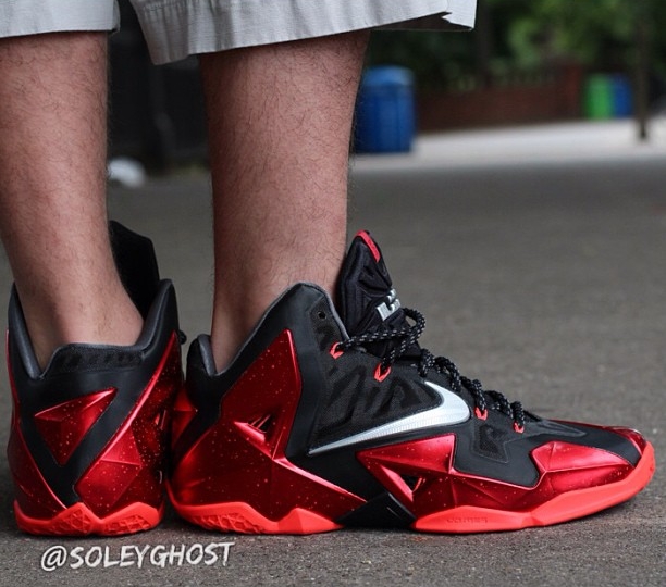 Nike Lebron 11 Heat On Feet 01