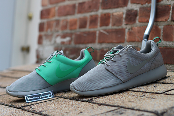 Nike Roshe Run Grey Green 2
