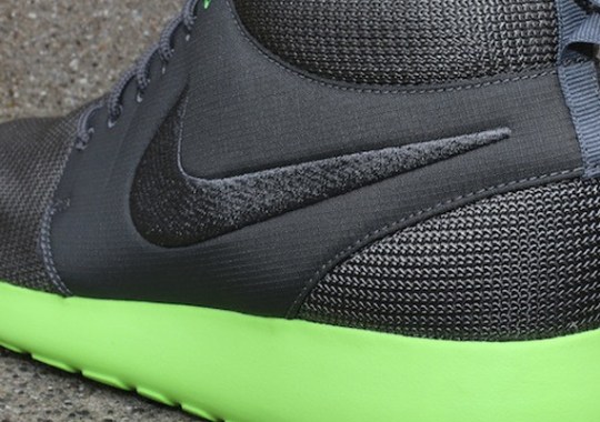 Nike Roshe Run Mid – Mercury Grey – Flash Lime