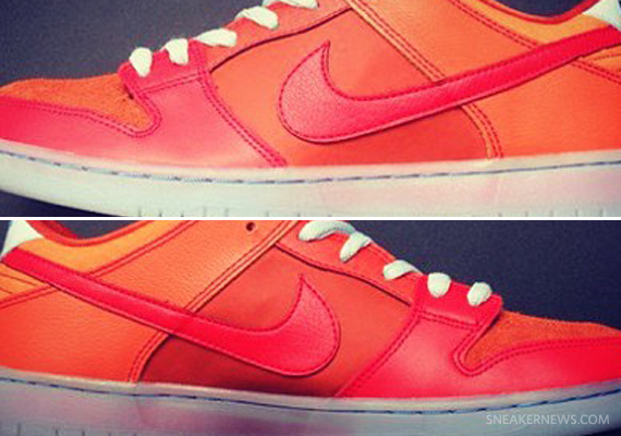 nike dunk low orange and red