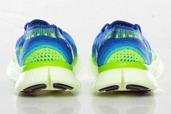 Nike Wmns Free Flyknit Royal Blue Hero Green 7