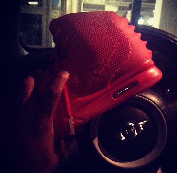 Red Yeezy 2 Kanye Sneakers