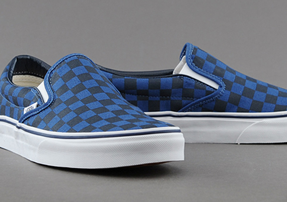 Vans Slip-On – Dark Blue Checkerboard