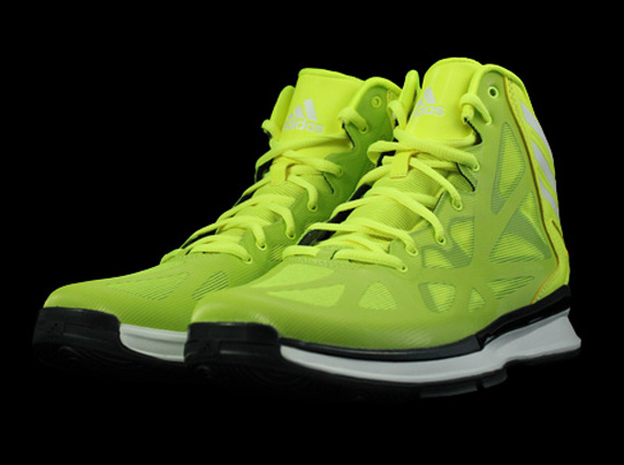 Adidas neon clearance green basketball shoes