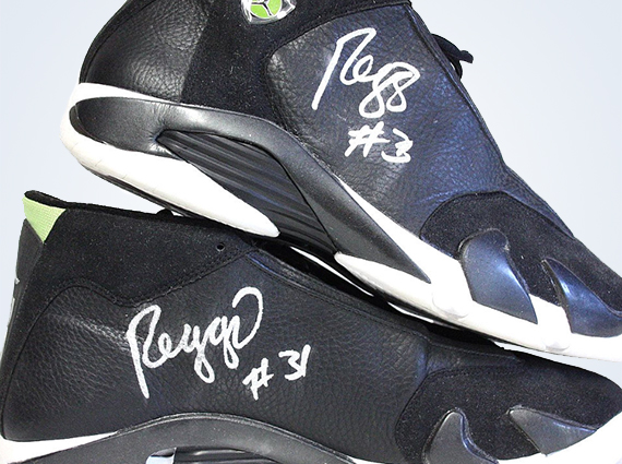 Air Jordan XIV “Indiglo” – Autographed Reggie Miller Pair on eBay