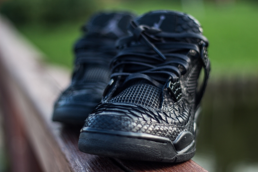 Air Jordan 4 'Python Green Glow' by JBF Customs