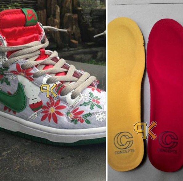 Cncpts Nike Sb Dunk High Ugly Christmas Sweater Sample 01
