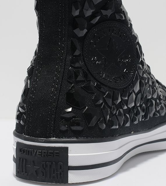 all black bling converse