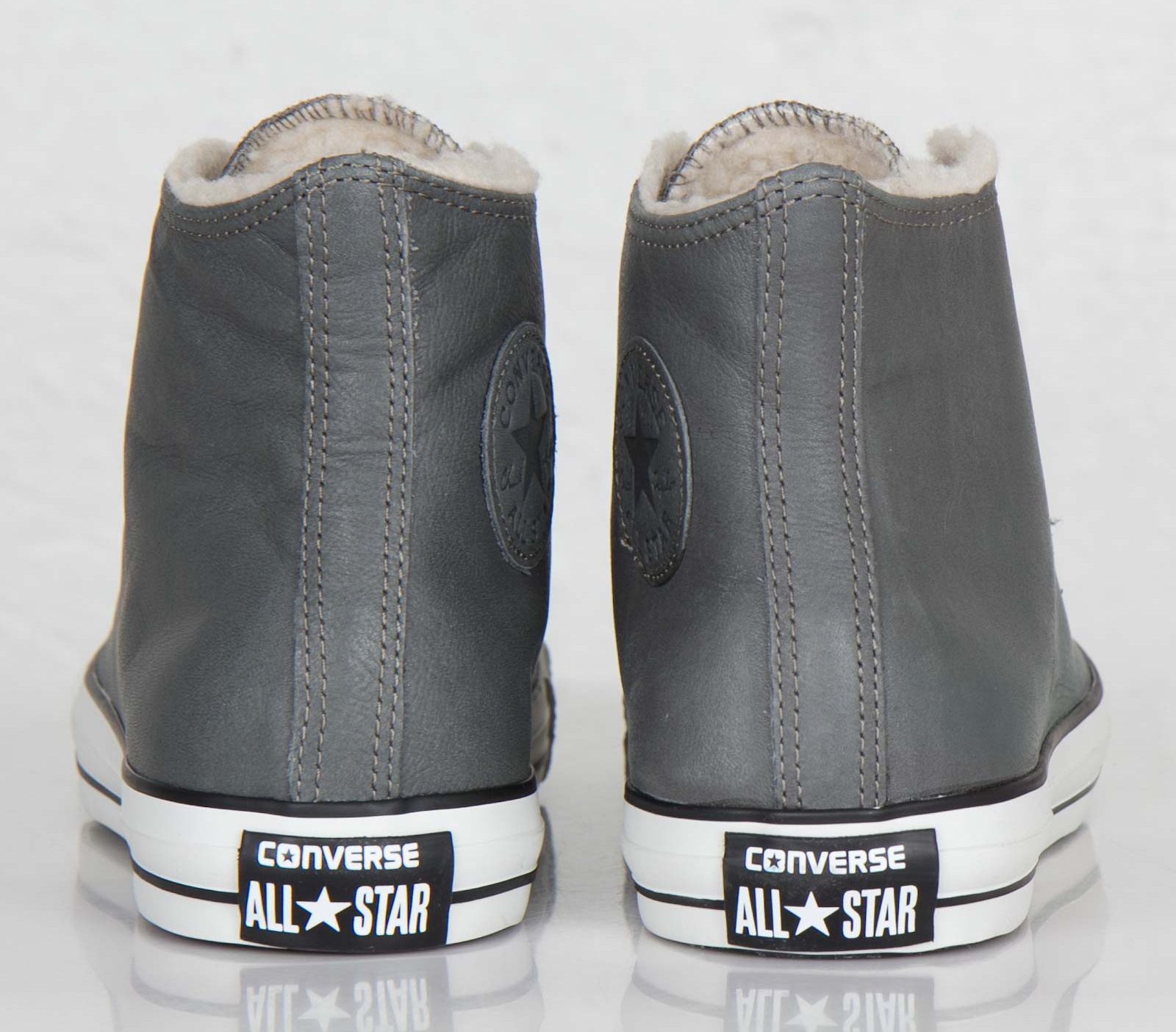 Converse Chuck Taylor Hi Charcoal Leather 7