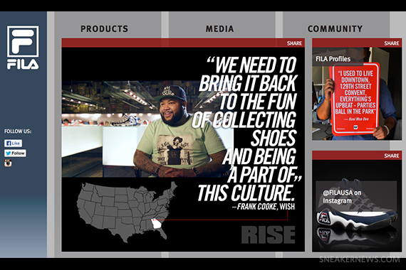 FILA Launches Microsite