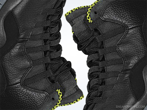 Air Jordan 10 - Black - Cool Grey - Anthracite - Venom Green