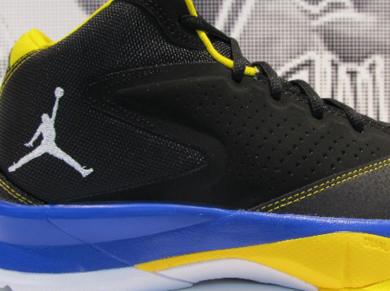 black yellow blue jordans