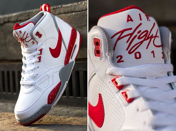 Nike Air Flight 13 Mid White Red Grey