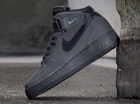 Nike Air Force 1 Mid - Dark Charcoal - Black - SneakerNews.com