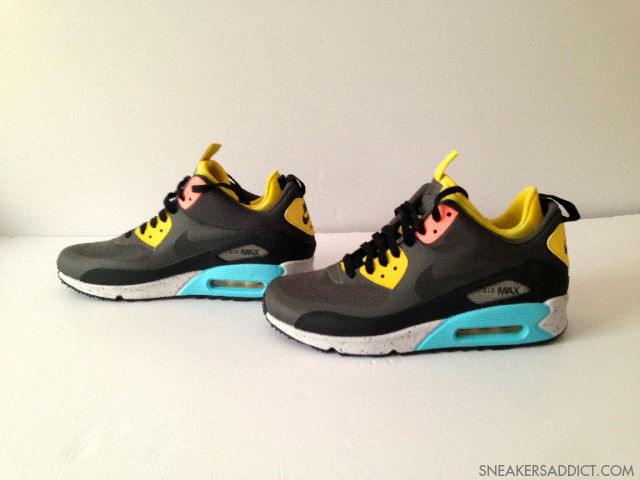 Nike Air Max 90 Mid No Sew Black Olive Yellow Blue 2