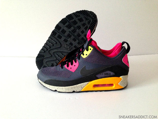 Nike Air Max 90 Mid No Sew Black Pink Orange 1