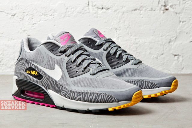Nike Air Max 90 Premijm Tape Grey Laser Orange Pink Zebra 04