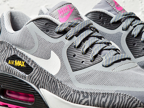 Nike Air Max 90 Premium Tape – Grey – Laser Orange – Pink – Zebra