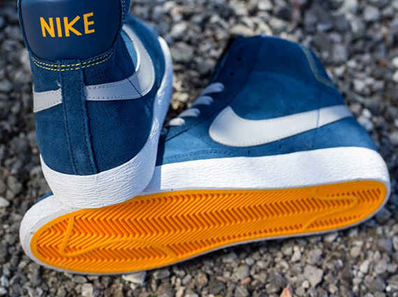 Nike Blazer Mid Gs Vntg Brave Blue Laser Orange 4