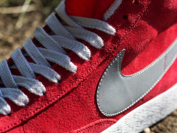 Nike Blazer Mid Vintage Red Silver 3