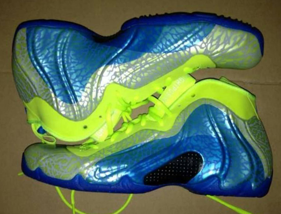 Blue and green store foamposites