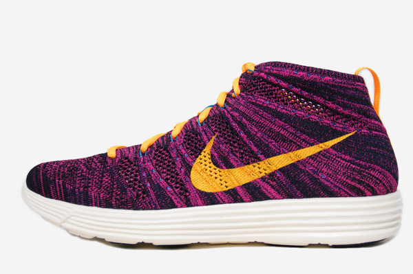 Nike Flyknit Chukka Black Laser Orange Grand Purple 2